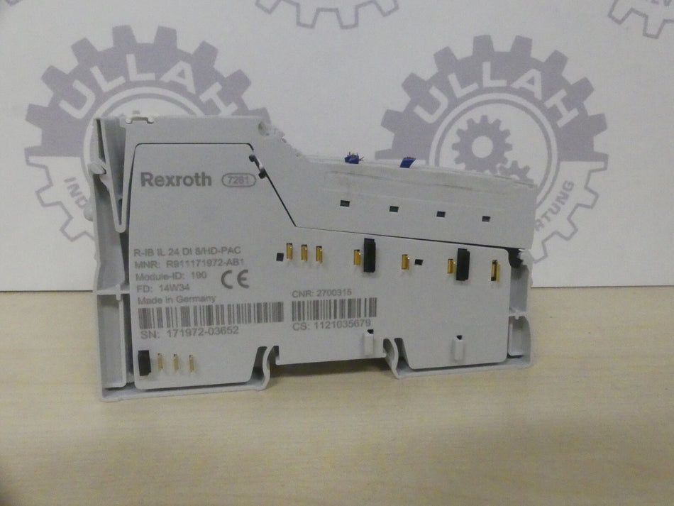 3X REXROTH R-IB IL 24 DI 8/HD-PAC MNR: R911171972-AB1