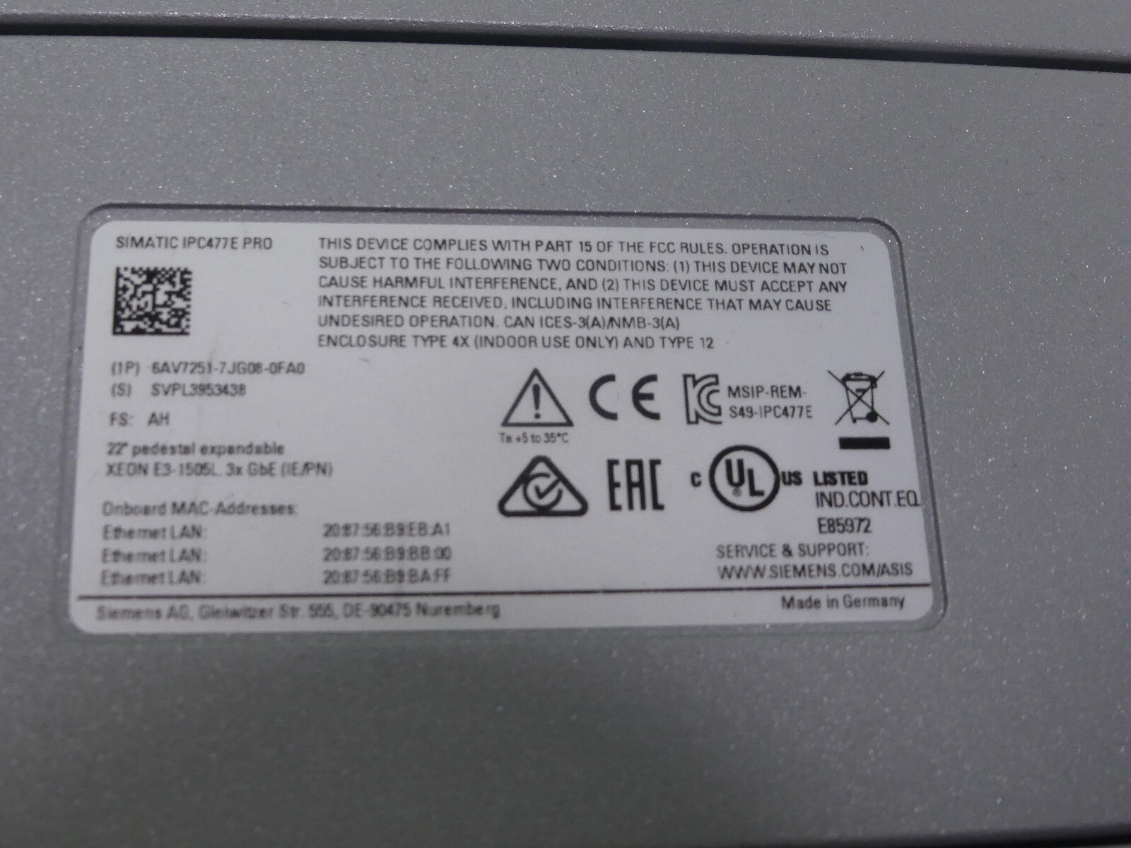 siemens 6av7251-7jg08-0fa0   6av72517jg080fa0 onhe festplatte