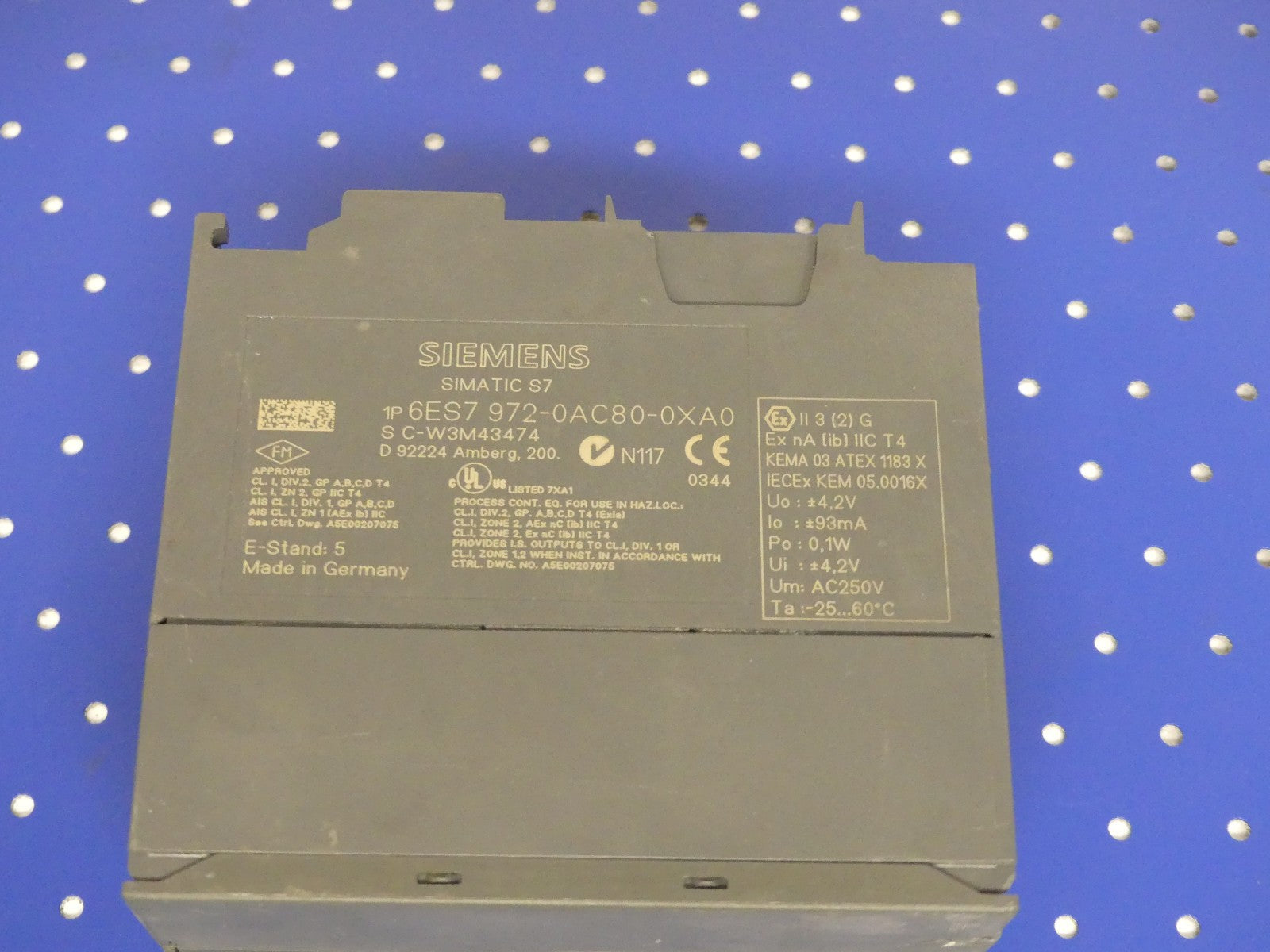 SIEMENS 6ES7 972-0AC80-0XA0  6ES7972-0AC80-0XA0