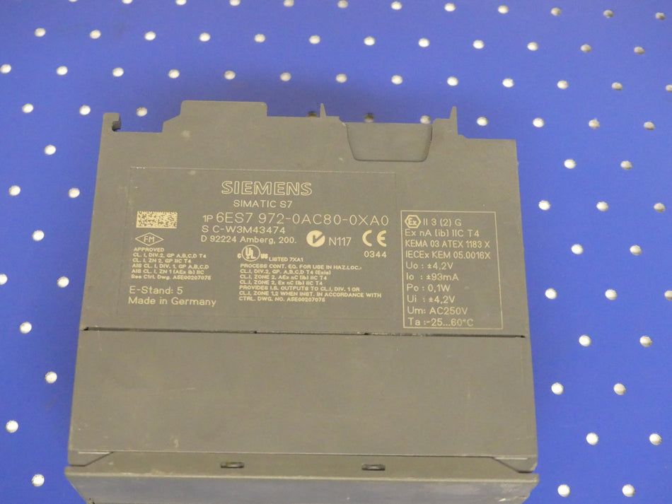 SIEMENS 6ES7 972-0AC80-0XA0  6ES7972-0AC80-0XA0