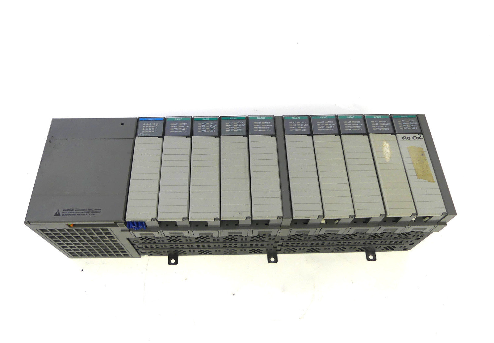 Allen Bradley SLC 500 1746-P4 + 9x 1746-BAS + 1x 1746-OBP16