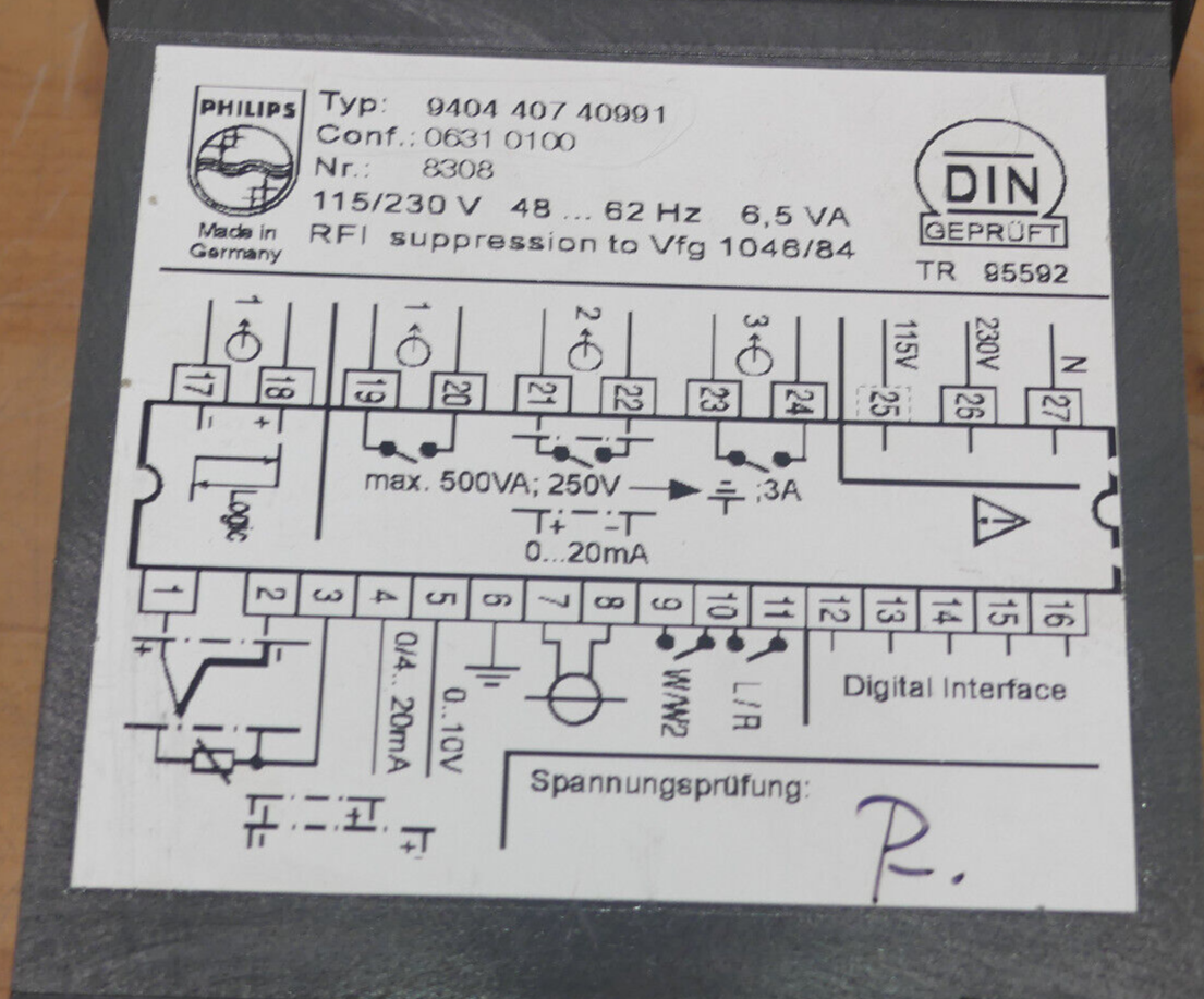 PMA  KS40  Temperaturregler 9404 407 40991 Used s.Bilder