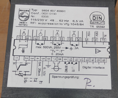 PMA  KS40  Temperaturregler 9404 407 40991 Used s.Bilder