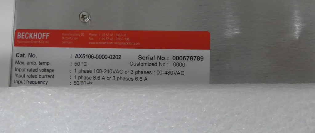 Beckhoff AX5106-0000-0202
