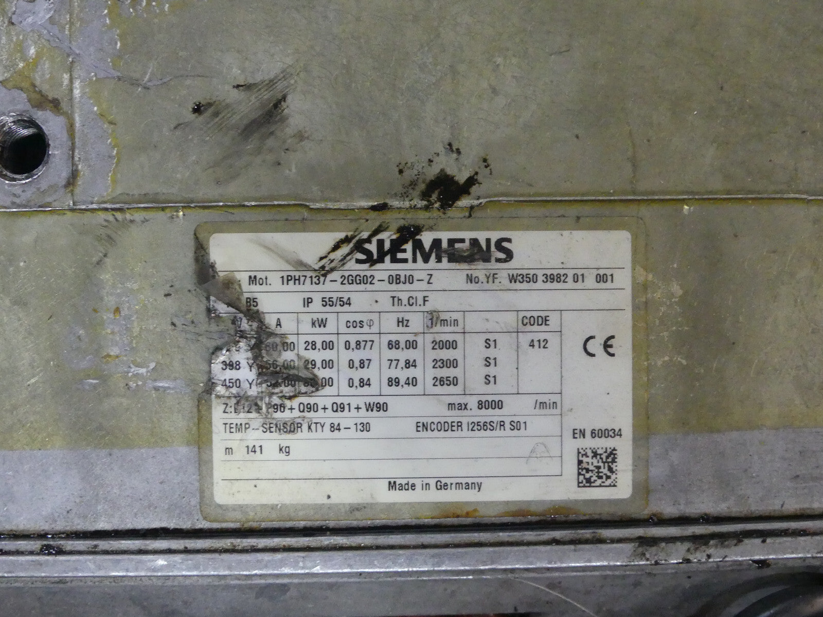 SIEMENS 1PH7137-2GG02-0BJ0-Z (ohne deckel)