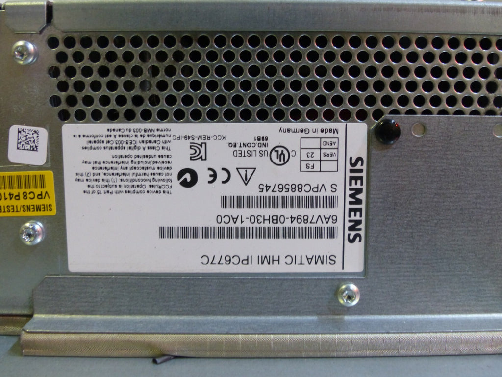 Siemens Simatic HMI IPC 677C  6AV7894-0BH30-1AC0  used