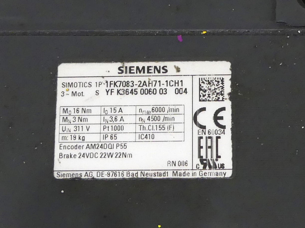 SIEMENS 1FK7083-2AH71-1CH1 (leicht beschädigt)