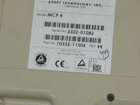 Adept Tech. 10332-11506  Rev. H Handbetrieb Operator MCP 4  used