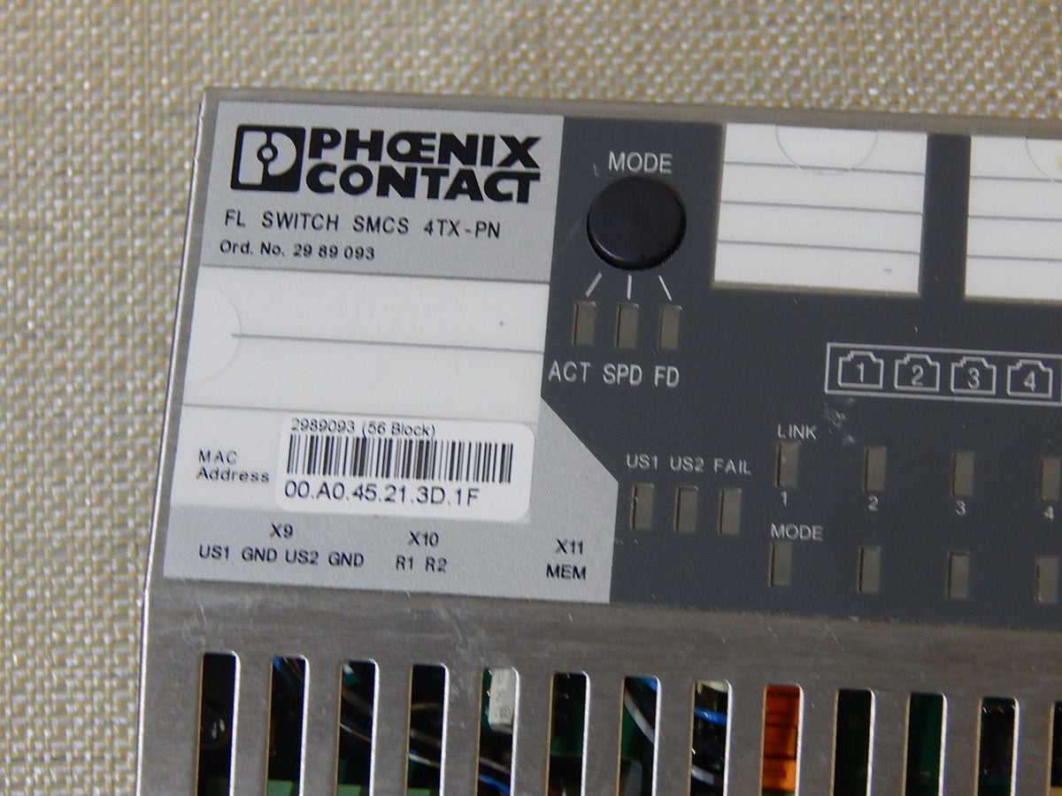 Phoenix Contact FL Switch SMCS 4TX-PN Typ: 2989093 Used