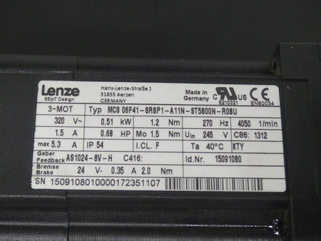 Lenze MCS 06F41-SRSP1-A11N-ST5S00N-R0SU MCS 06F41SRSP1A11NST5S00NR0SU used