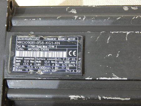 Indramat Rexroth Servomotor MKD090B-058-KG1-KN Used