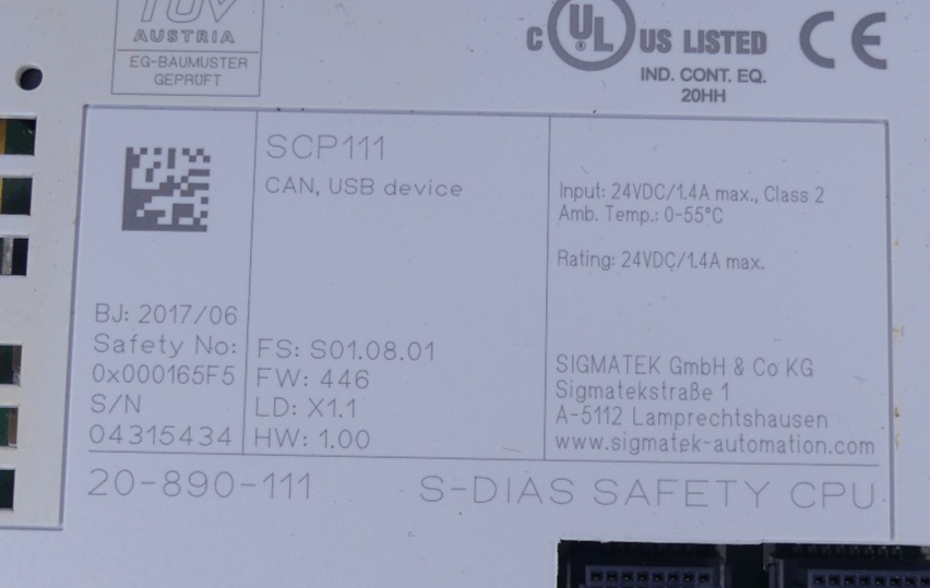 Sigmatek SCP111 20-890-111