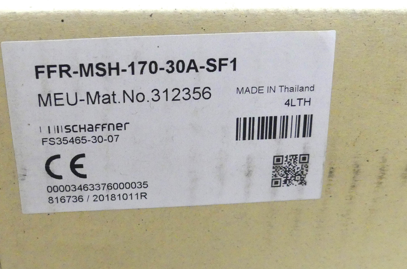 Schaffner FFR-MSH-170-30A-SF1
