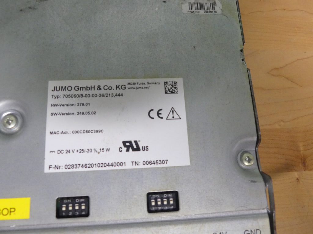 Jumo Multifunktionpanel 705060/8-00-00-36/213,444 /HW-Version 279.01