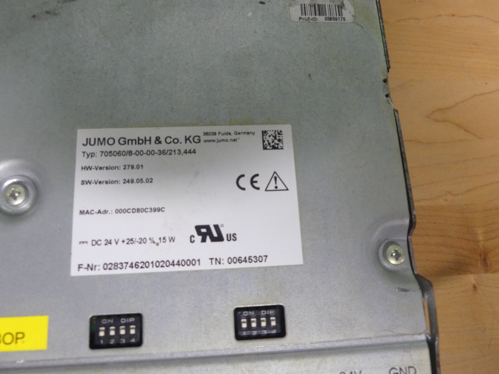 Jumo Multifunktionpanel 705060/8-00-00-36/213,444 /HW-Version 279.01