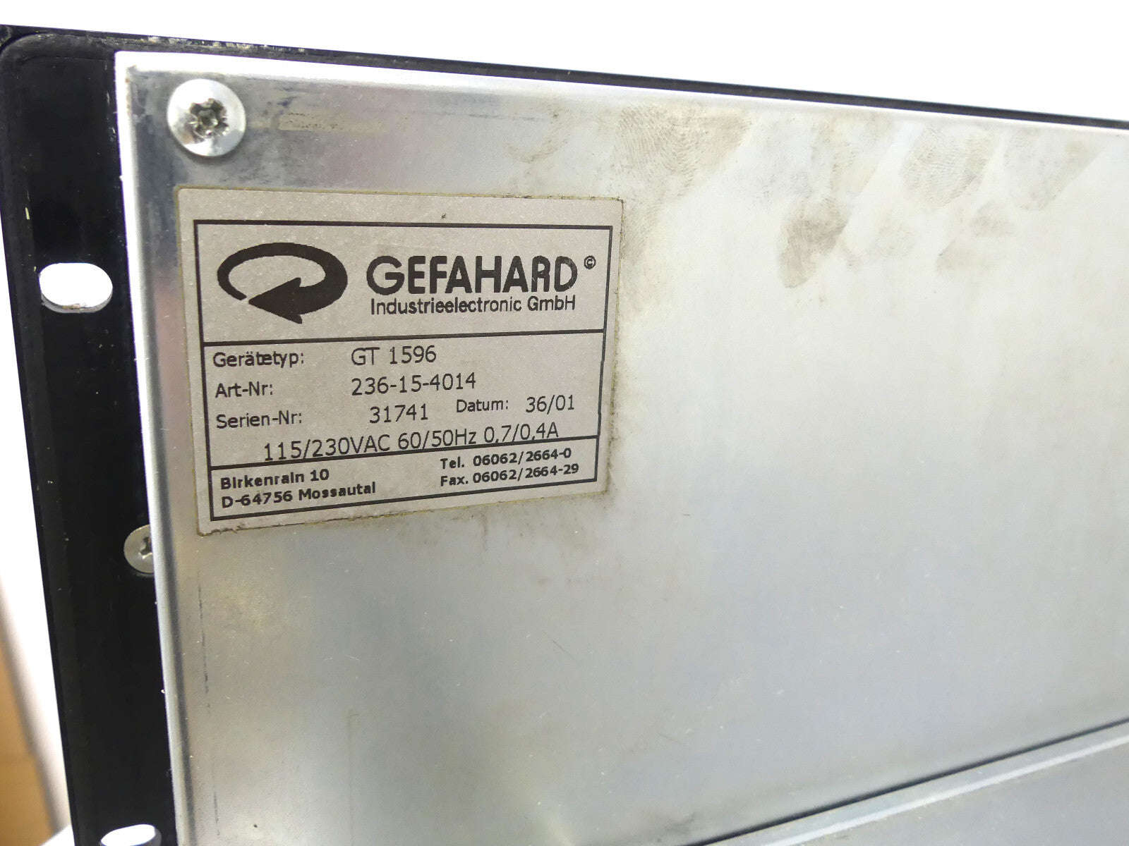 Gefahard Panel GT 1596 ( 236-15-4014 )
