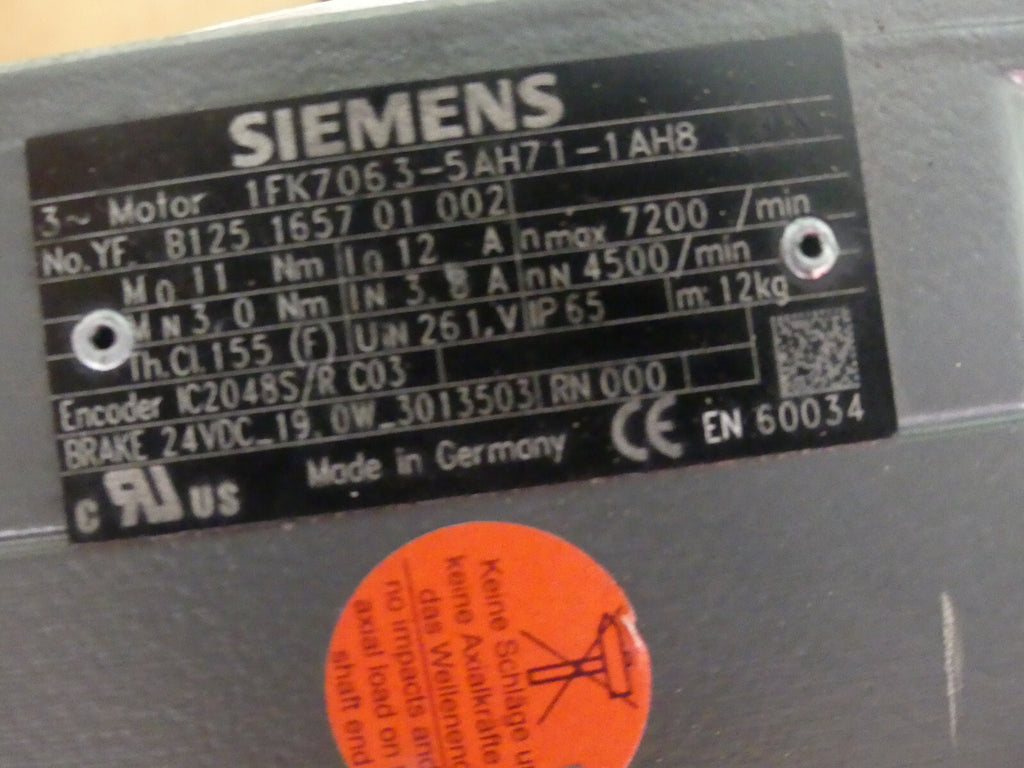 Siemens 1FK7063-5AH71-1AH8