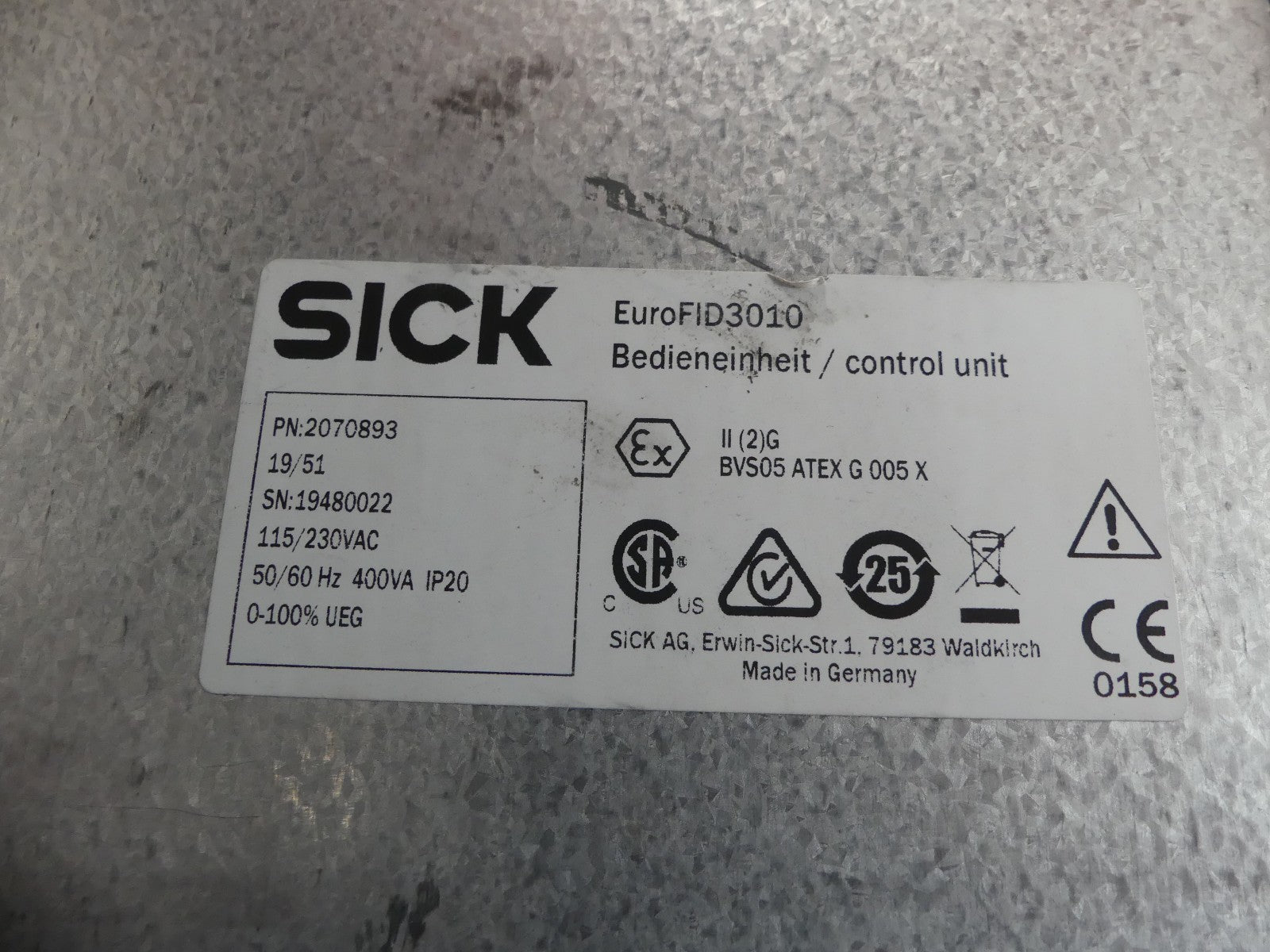 SICK EuroFID3010
