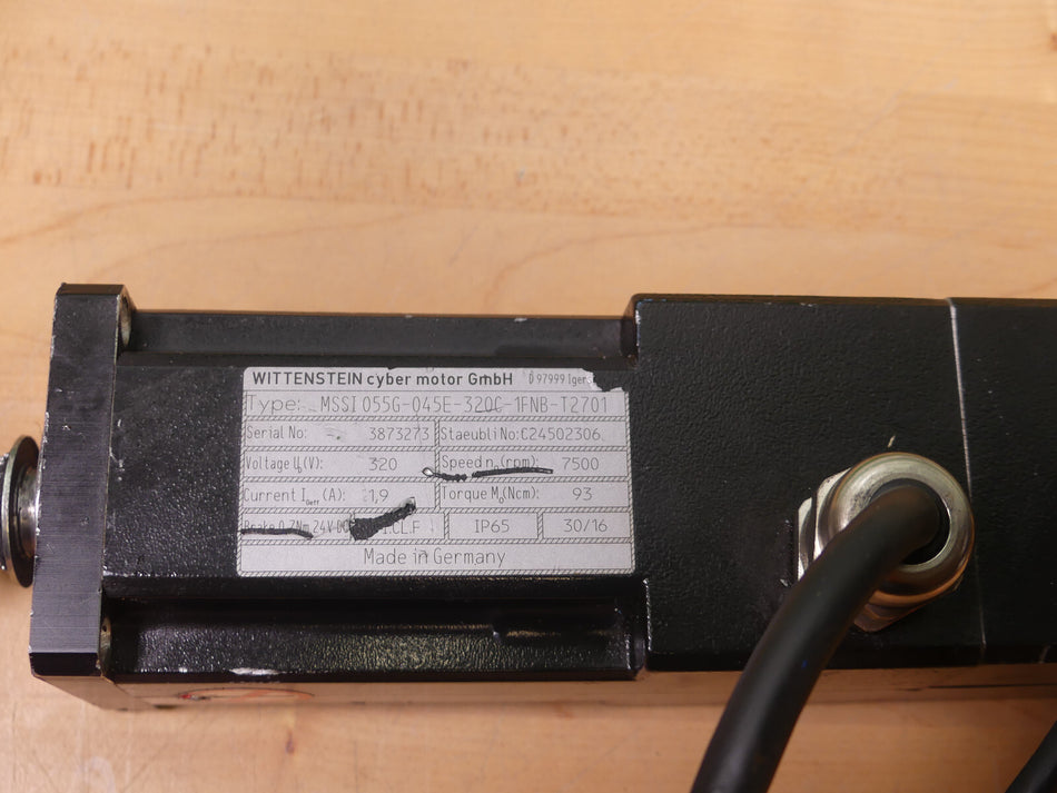WITTENSTEIN Cyber motor  320V, 7500RPM / MSSI 055G-045E-320C-1FNB-T2701 s.Bilder
