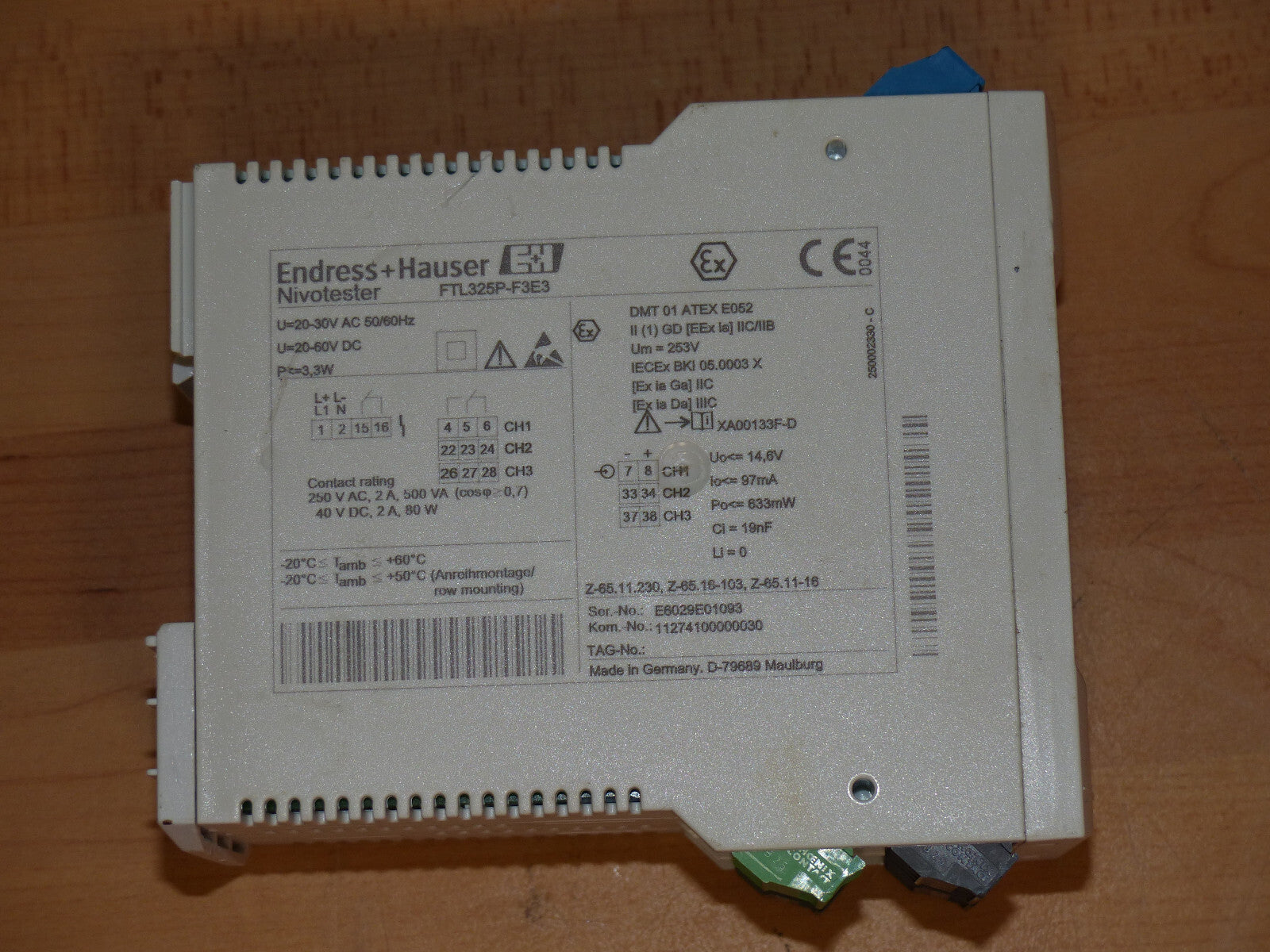 Endress+Hauser Nivotester FTL325P-F3E3