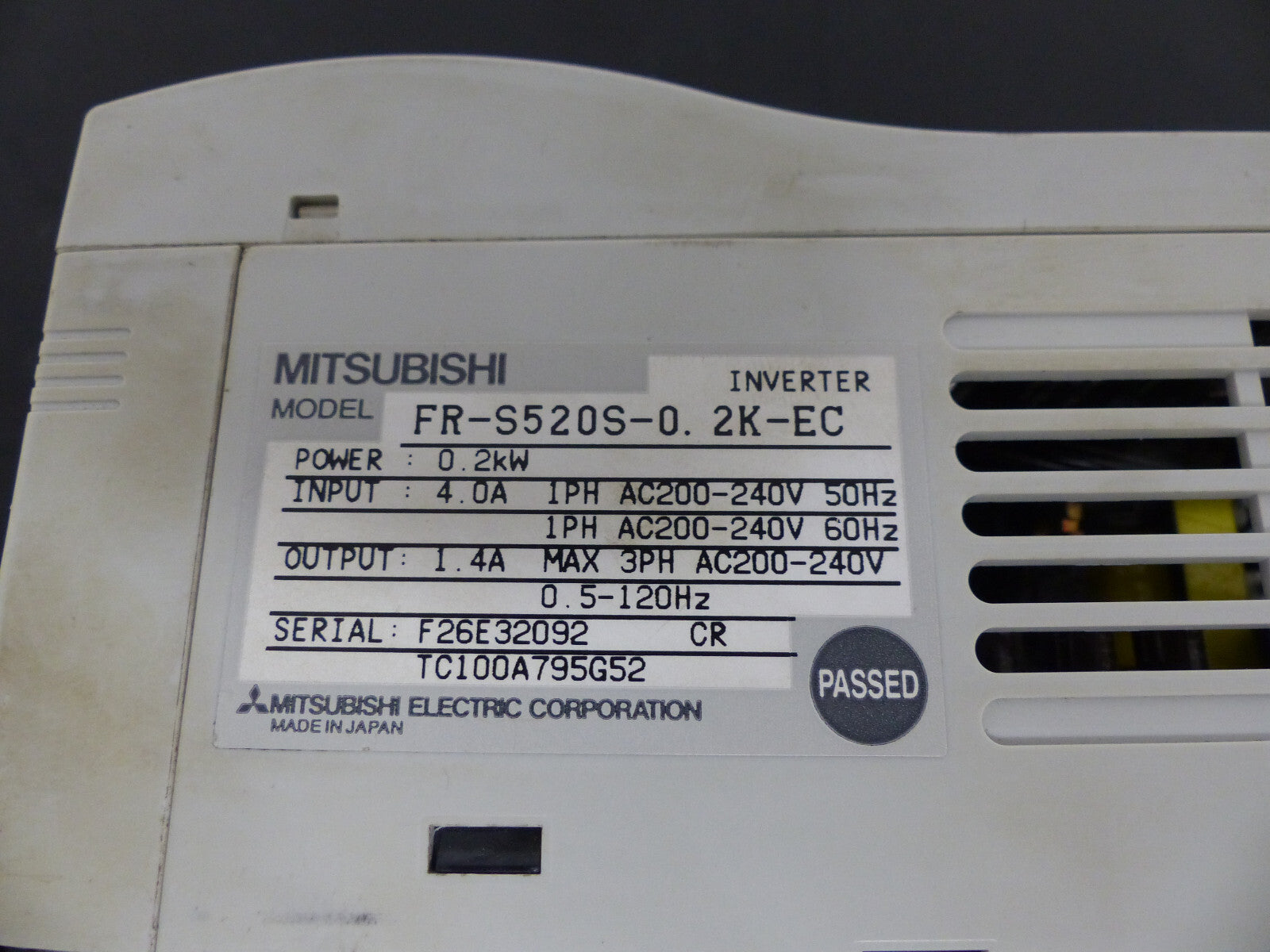 MITSUBISHI S500 FR-S520S-0.2K-EC