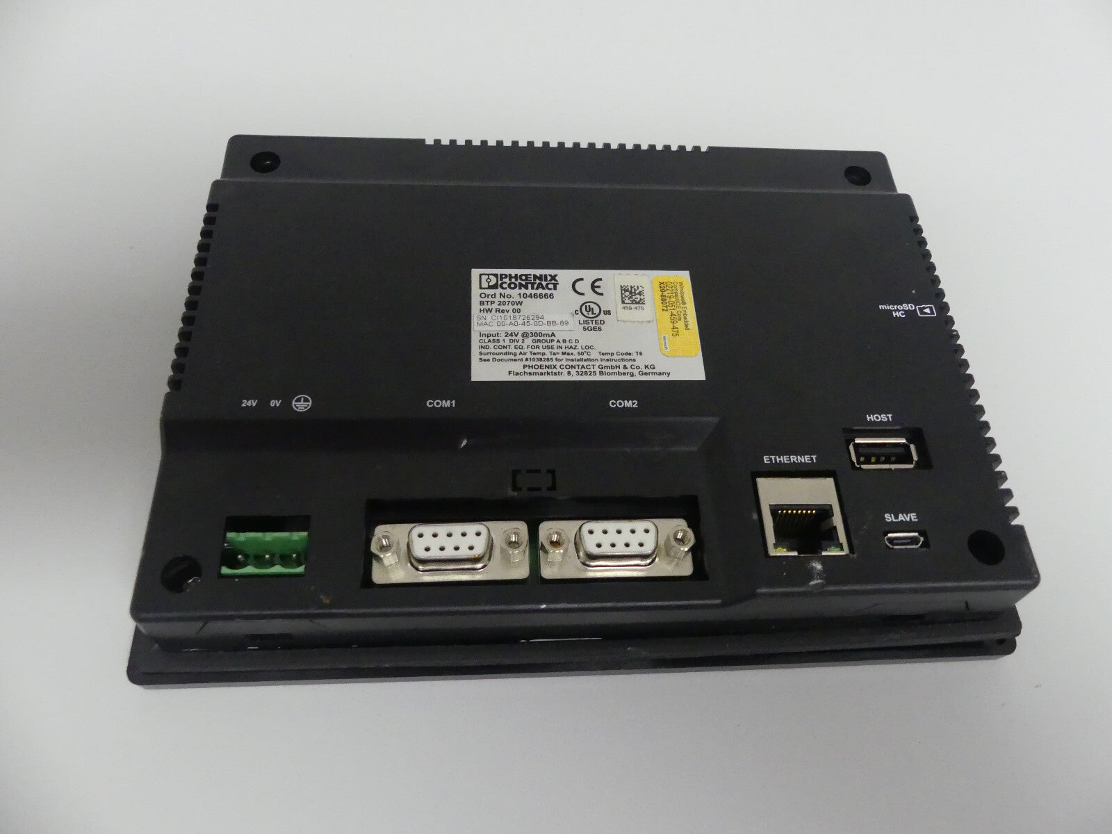 Phoenix Contact BTP 2070W HW Rev 00 Ord No. 1046666