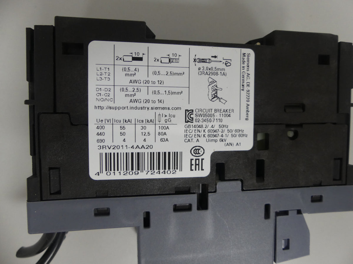 Siemens Sirius  Leistungsschalter 3RV2011-4AA20
