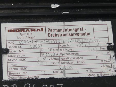 INDRAMAT MAC090C-1-GD-4-C/110-A-2/WA604XX/S013