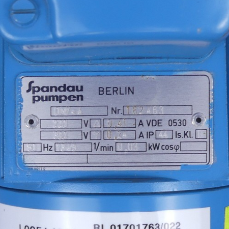 Spandau pumpen UM/-4 A.Gronau Getriebemotor MW12 162662