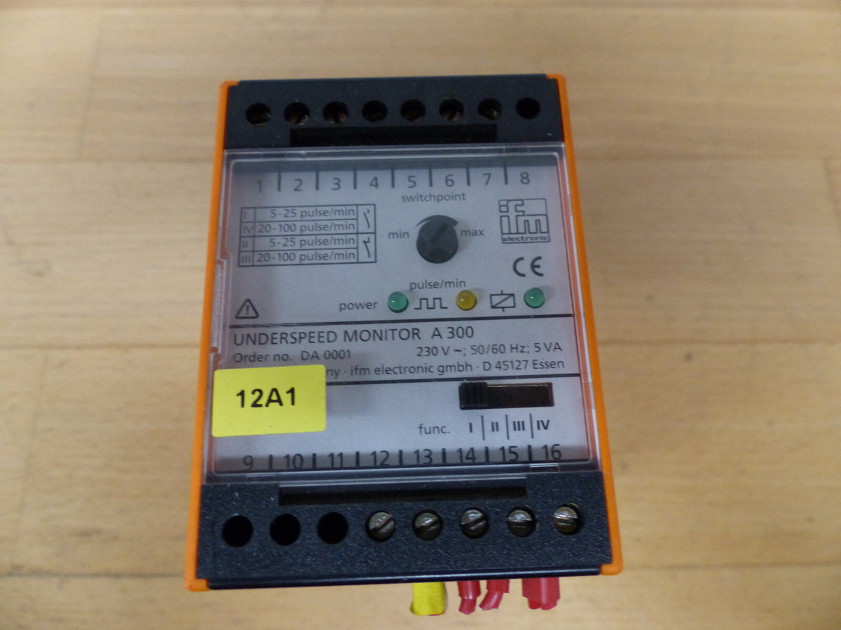 IFM ELECTRONIC UNDERSPEED MONITOR A300