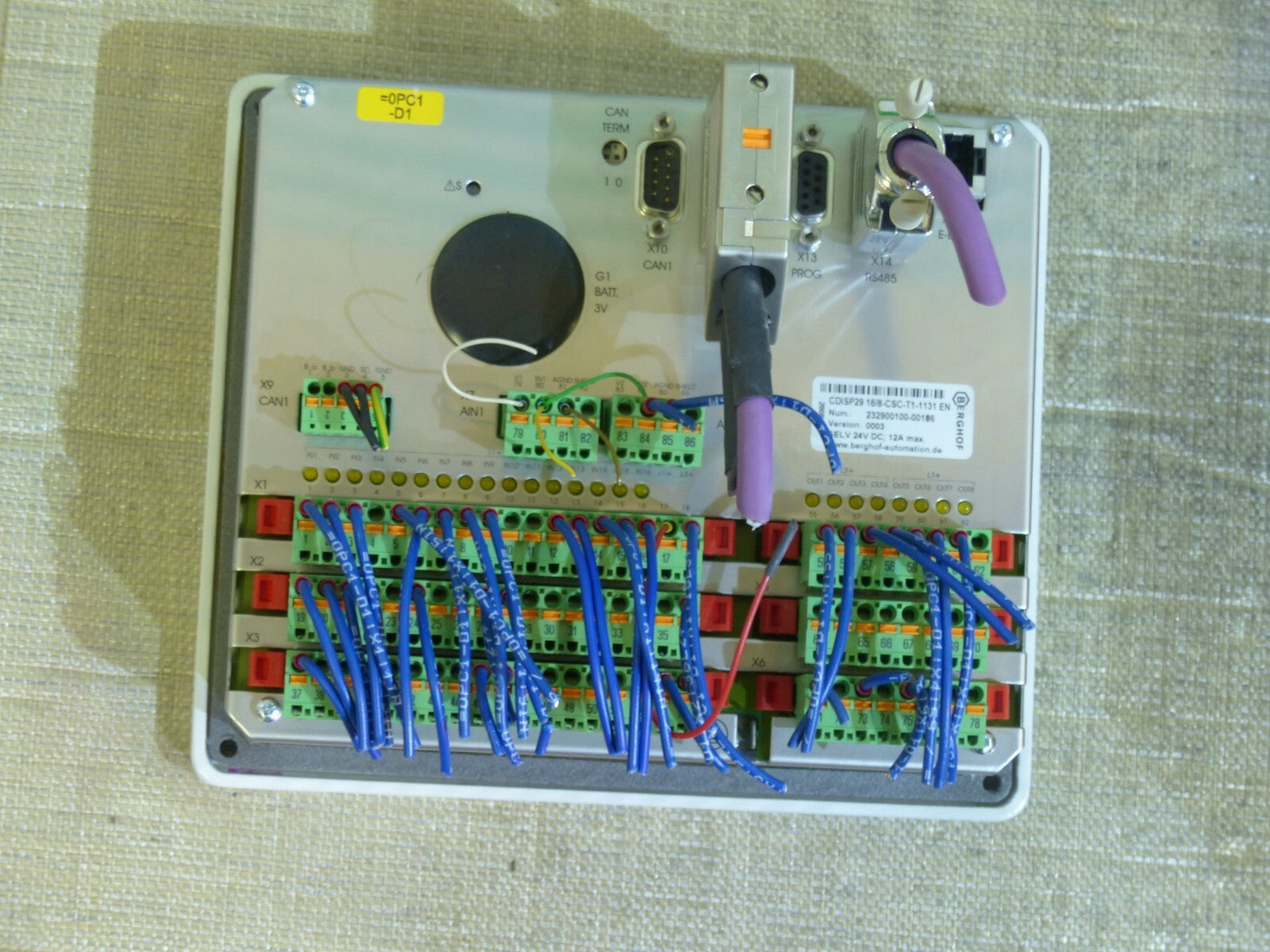  EISENMANN BERGHOF CDISP29  16/8-CSC-T1-1131 EN Display Panel