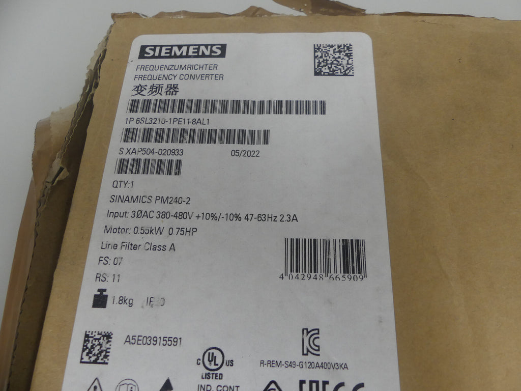 Siemens 6SL3210-1PE11-8AL1