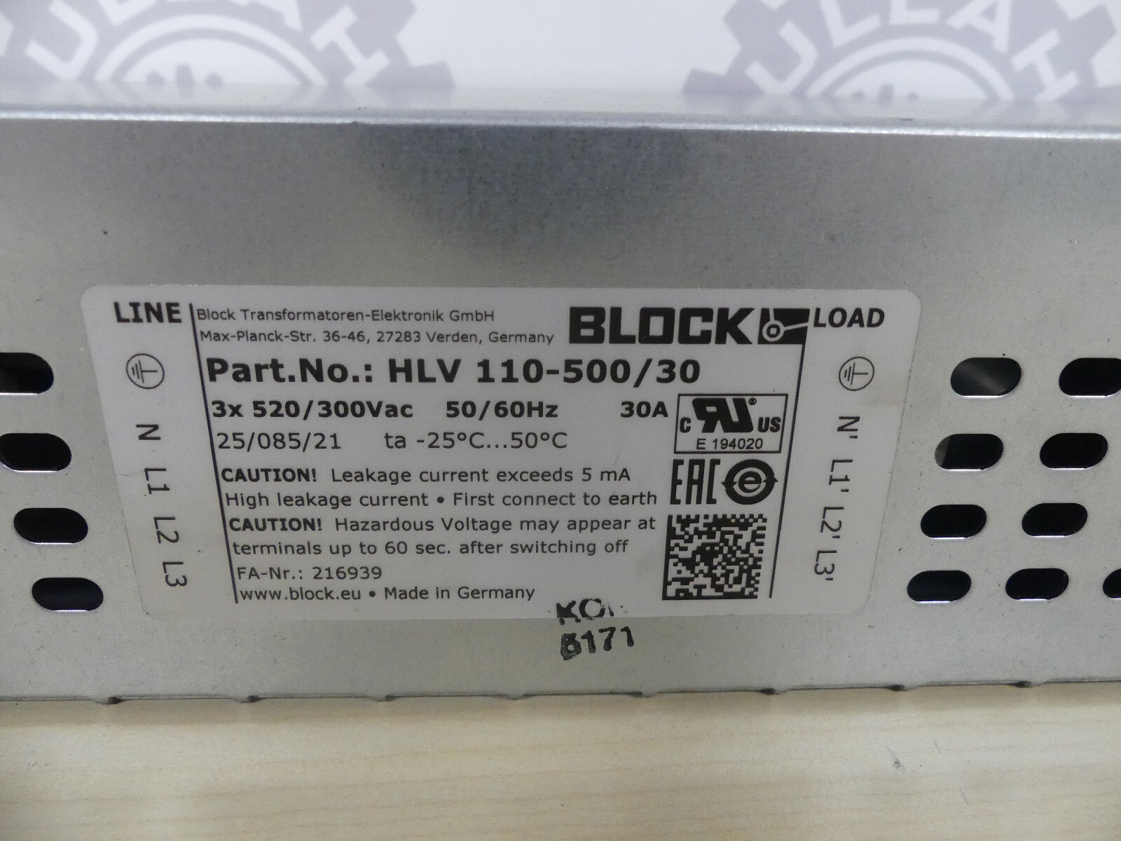 BLOCK HLV 110-500/30