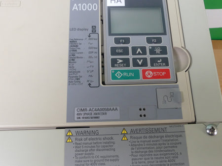 YASKAWA CIMR-AC4A0058AAA 30KW/22KW