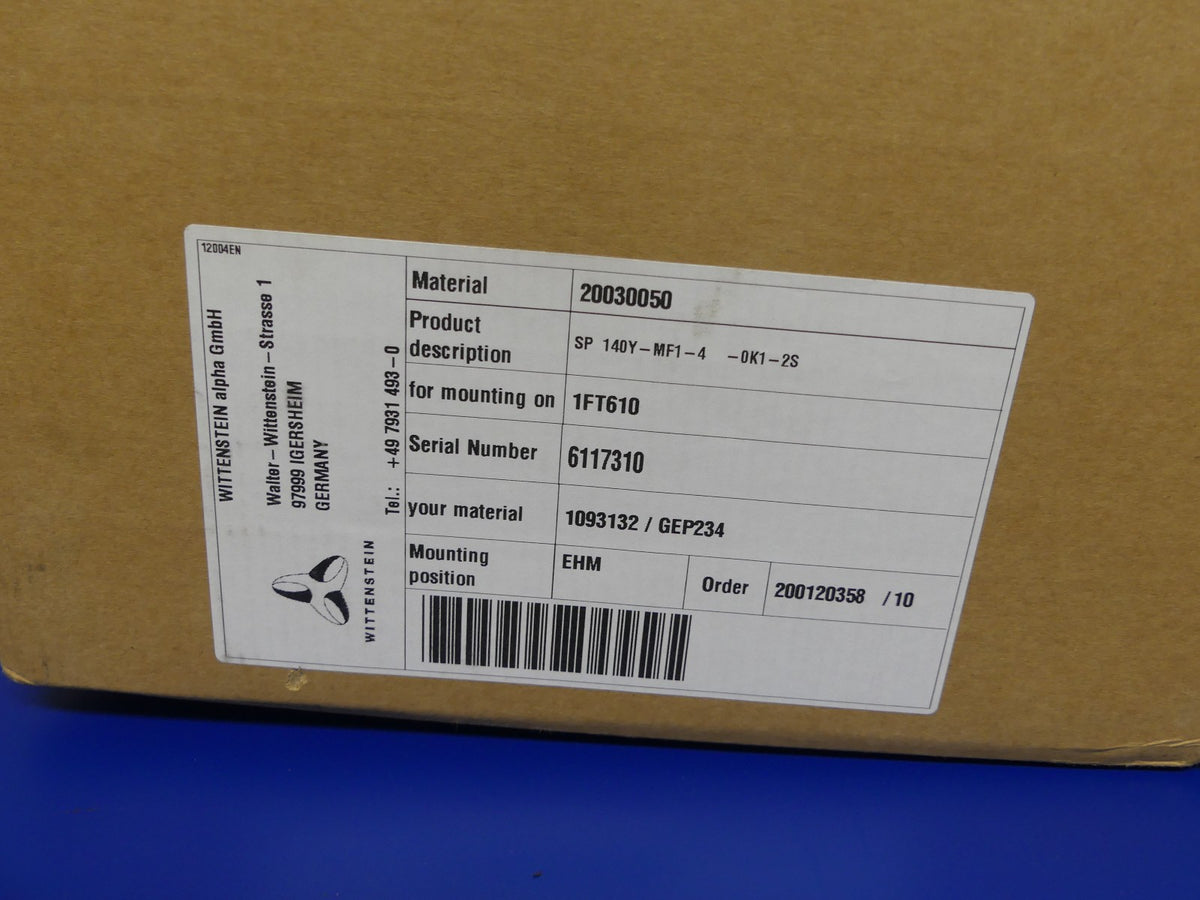 WITTENSTEIN SP 140Y-MF1-4-0K1-2S  SP140Y-MF1-4-0K1-2S