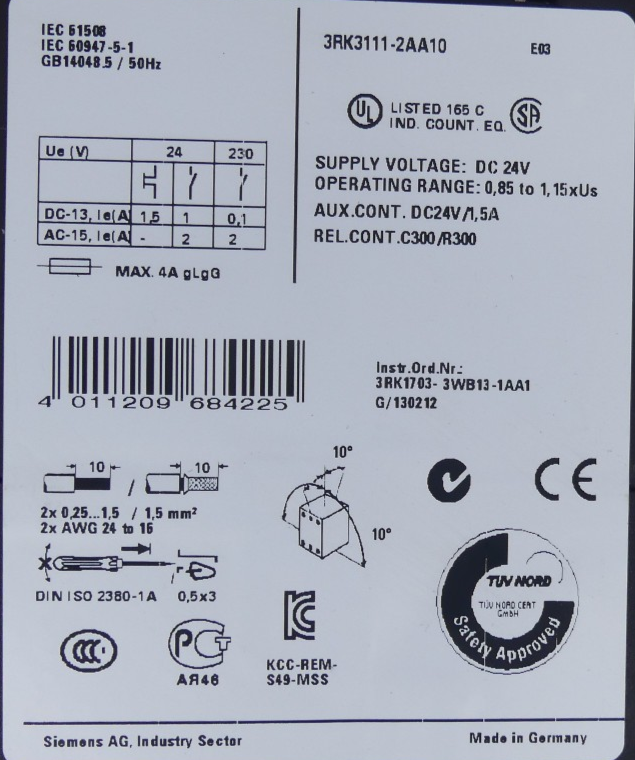 Siemens 3RK3111-2AA10