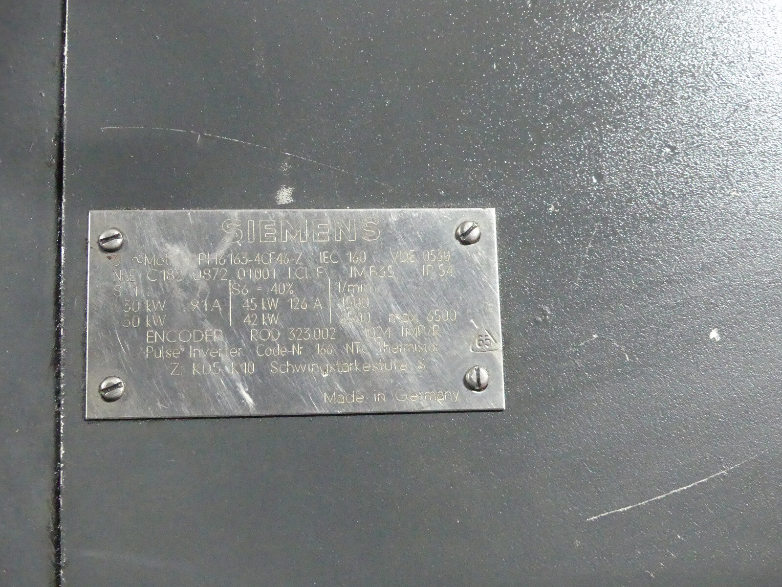 Siemens Servomotor 1PH6163-4CF46-Z  1PH61634CF46Z