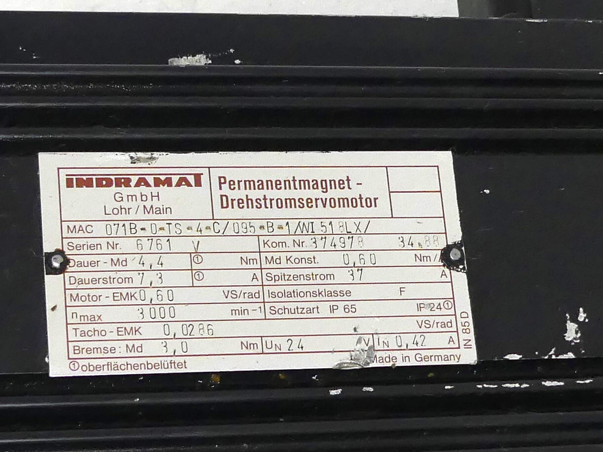 Indramat MAC071B-TS-4-C/095-B-1/WI518LX