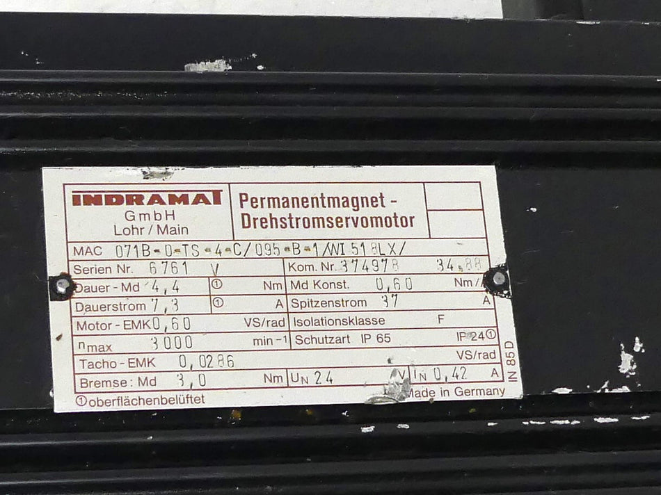 Indramat MAC071B-TS-4-C/095-B-1/WI518LX