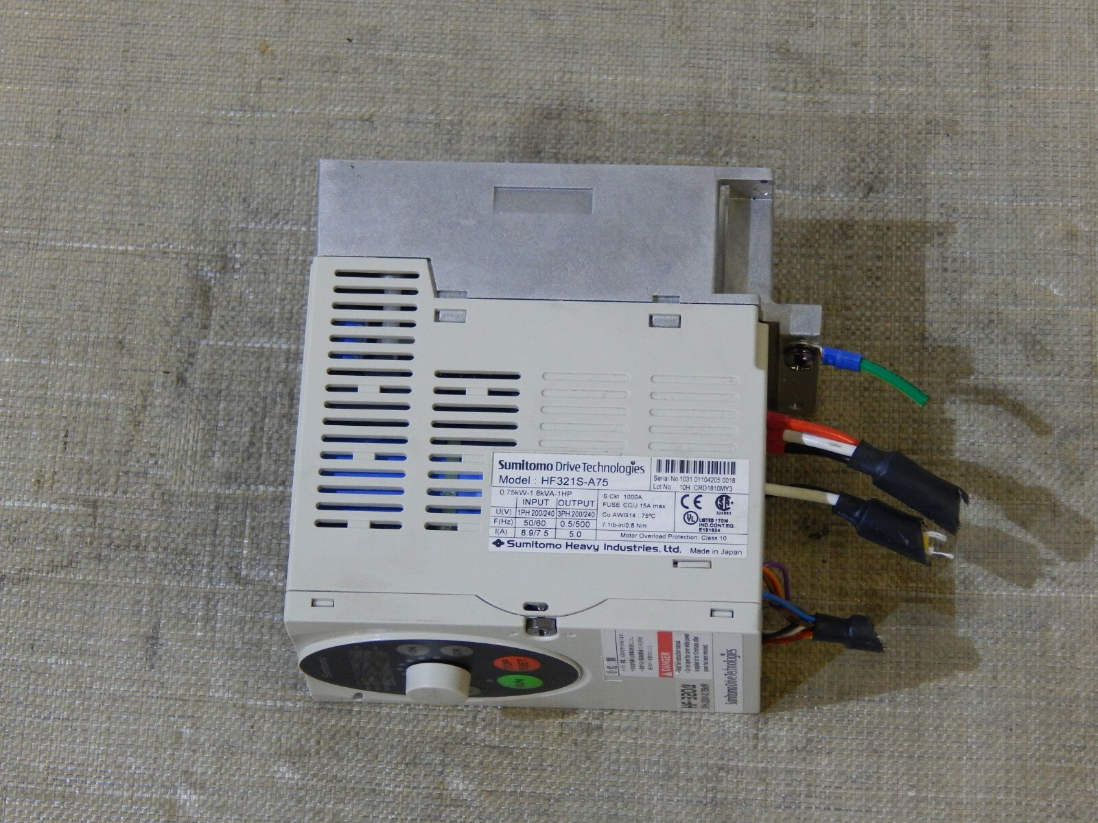  Sumitomo Drive Technologies HF-320a 1PH-200.V-0.75kW // HF321S-A75