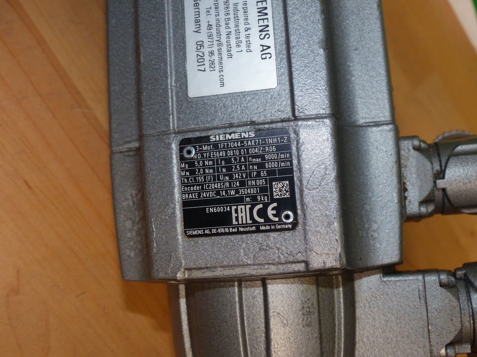 siemens 1ft7044-5ak71-1nh1-z used s.Bilder