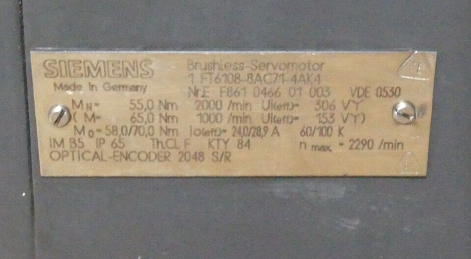 SIEMENS 1FT6108-8AC71-4AK4 Leicht Beschädgit s.Bilder