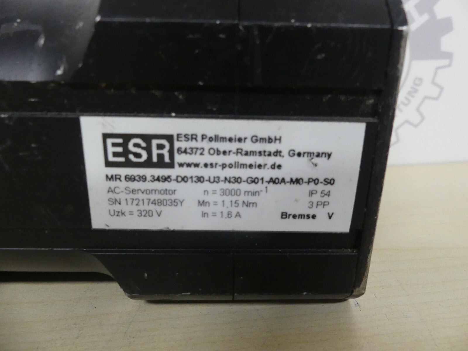 ESR Servomotor MR 6939.3495-D0130-U3-N30-G01-A0A-M0-P0-S0, Anschluss beschädigt