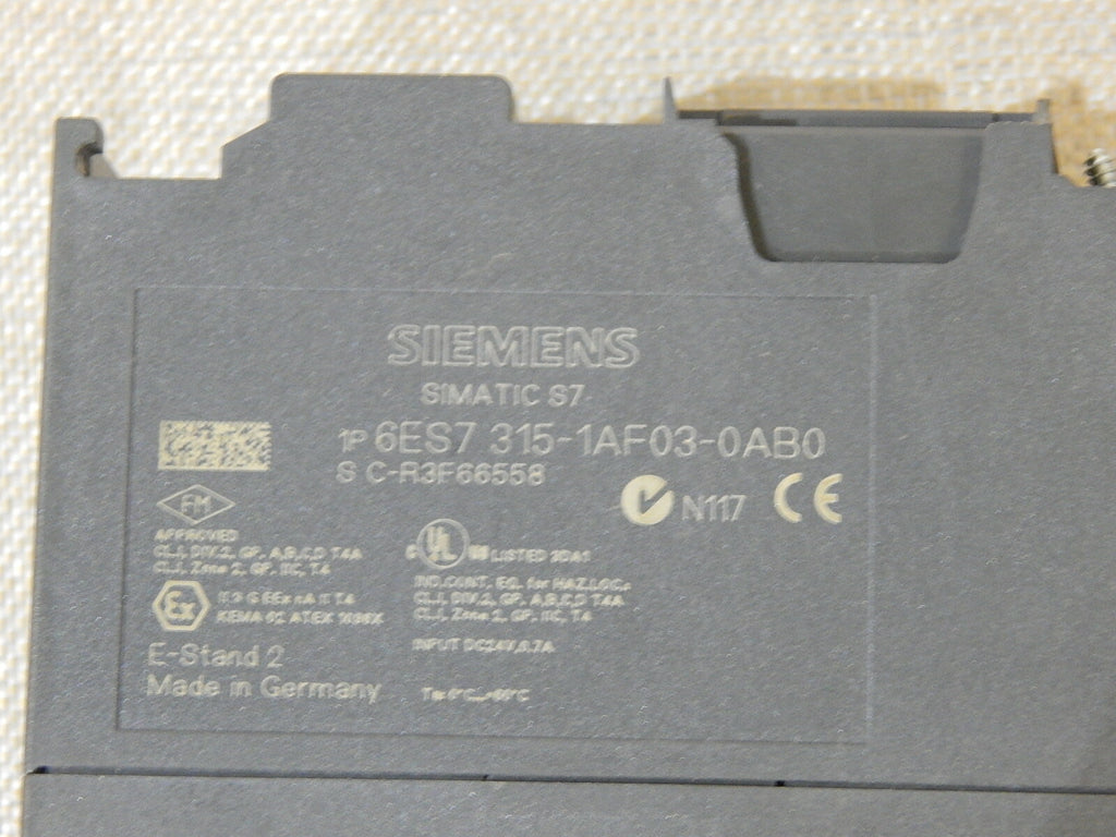 Siemens simatic S7 CPU315  6ES7315-1AF03-0AB0  E 2 Ohne deckel  s.Bitte Bilder