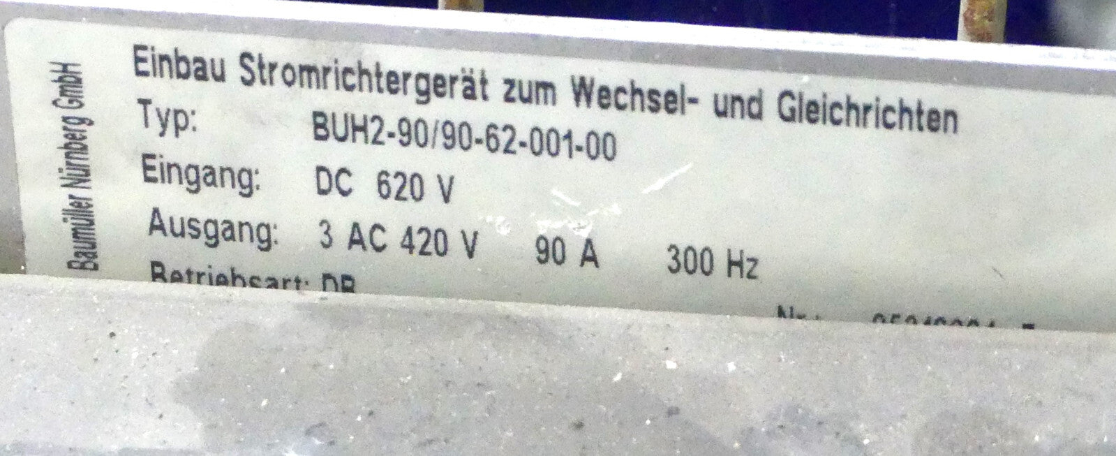 BAUMÜLLER BUH2-90/90-62-001-00 (defekt)