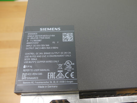 Siemens Sinamics S120   6SL3120-1TE24-5AA3