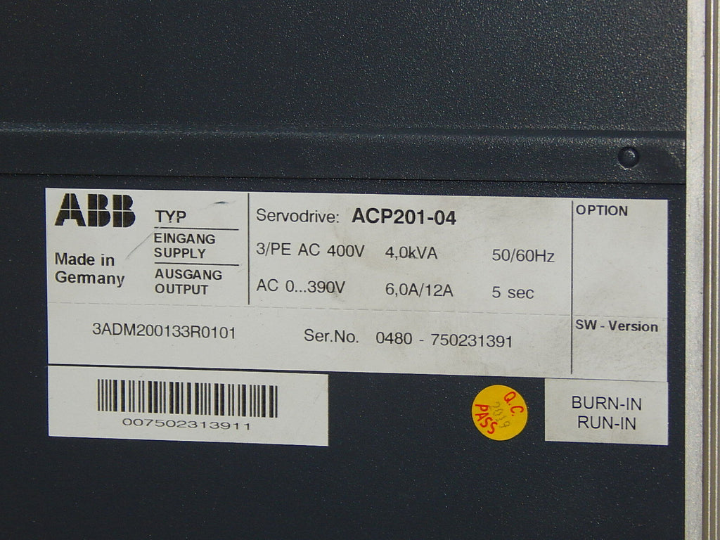 ABB Servodrive  ACP201-04  used
