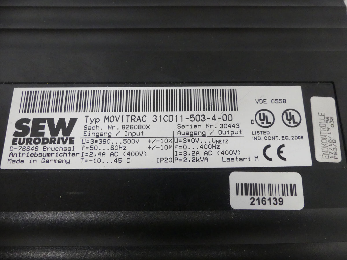 SEW MOVITRAC 31C011-503-4-00