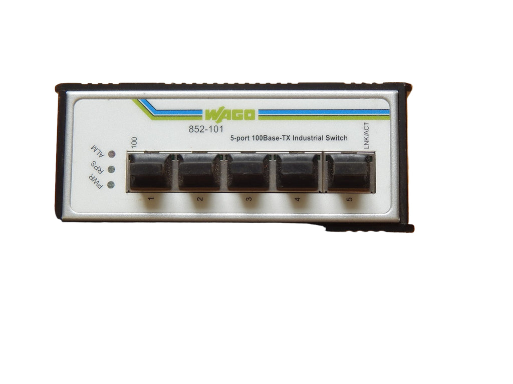 852-101 Wago Ethernet Switch 5 Port 100 BASE-TX Industrial Switch Used