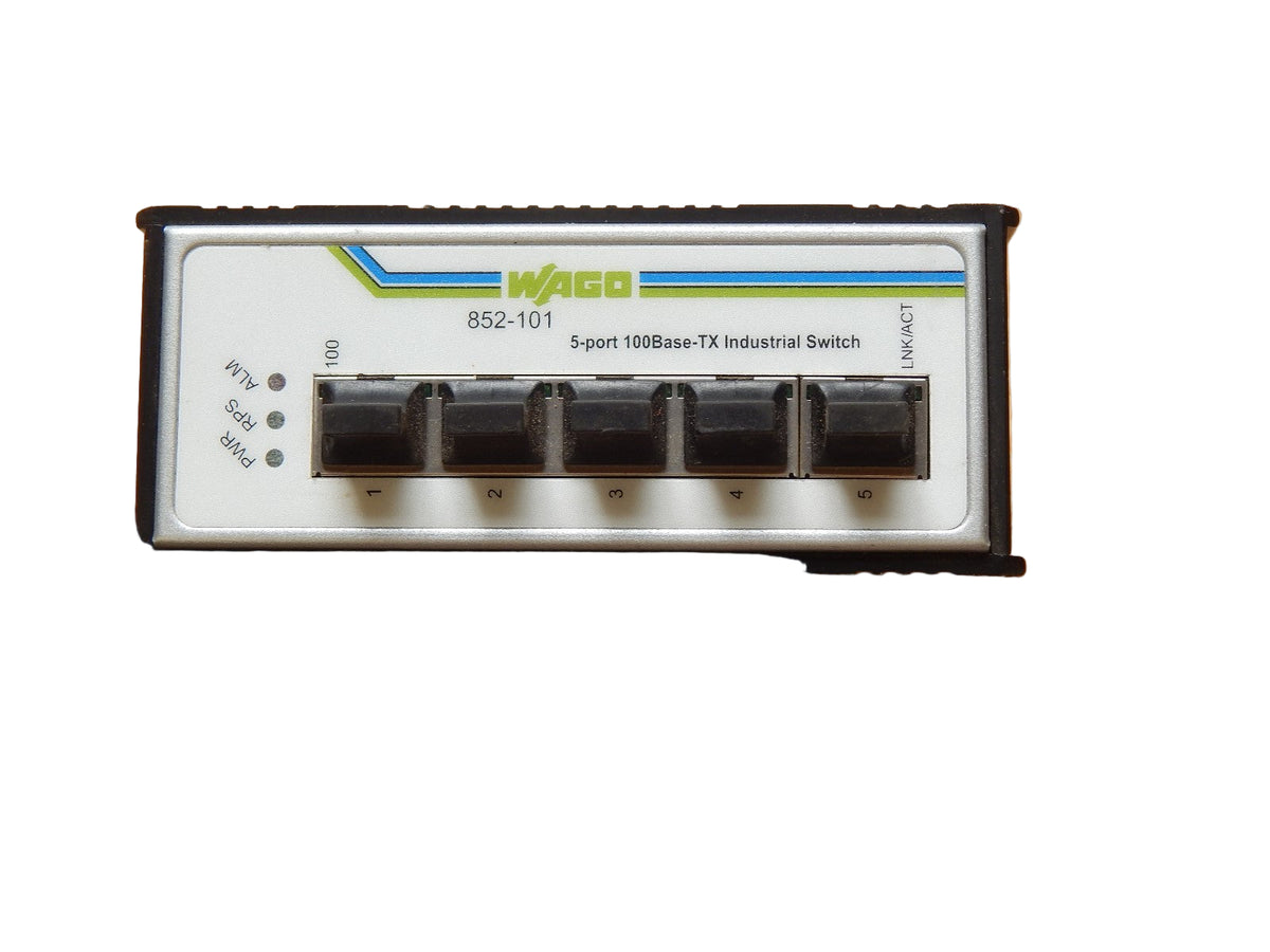 852-101 Wago Ethernet Switch 5 Port 100 BASE-TX Industrial Switch Used